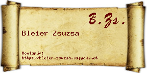 Bleier Zsuzsa névjegykártya
