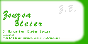 zsuzsa bleier business card